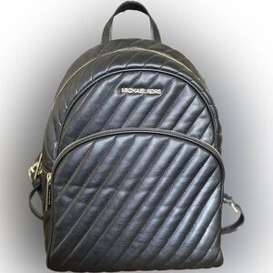 Micheal Kors Abby MD Black Backpack